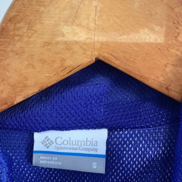 Columbia womens blue two toned jacket coat windbreaker w Omni shield in Sz s - Picture 6 of 13